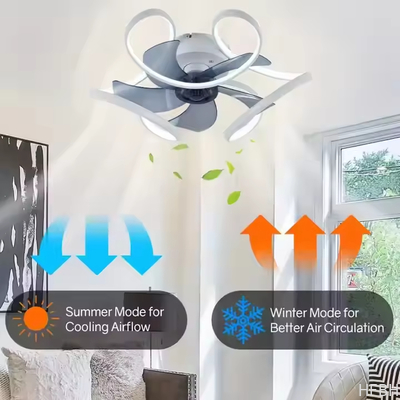 Ceiling Fan Light Bedroom Light Fan Integrated Restaurant Ceiling Lights Creative Modern Invisible Fan Chandelier