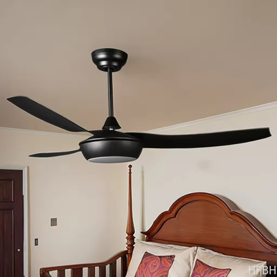 Modern Design 120v-220v Indoor LED Ceiling Fan Light with DC Motor ABS Body & Remote Control Energy Efficient for Home Office