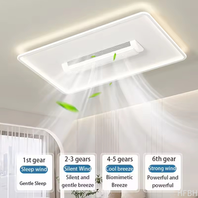 Three Color Strong Wind Anti Flicker No Blades Living Room Bedroom Dining Room Remote Control Silent Fan Light