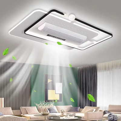 80Ra LED Ceiling Fan Light Hotel Bedroom Decorative Recessed Smart Bladeless Ceiling Fan With Light and Remote