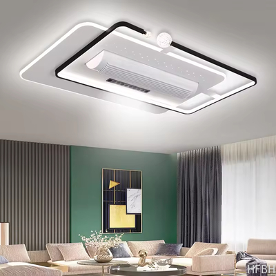 80Ra LED Ceiling Fan Light Hotel Bedroom Decorative Recessed Smart Bladeless Ceiling Fan With Light and Remote