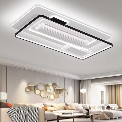 80Ra LED Ceiling Fan Light Hotel Bedroom Decorative Recessed Smart Bladeless Ceiling Fan With Light and Remote