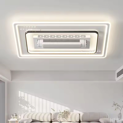 Modern Bladeless LED Lighting Iron Body Air Conditioner for Living Room & Bedroom High-Silent AC Motor Remote Control Switch