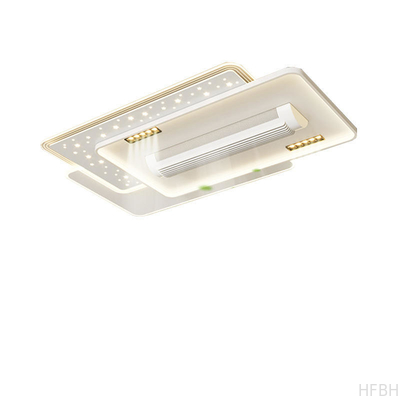 English Voice Control LED Ceiling Fan Light Living Room Leafless Bedroom Soft Wind Invisible Fan Light Mute Eye