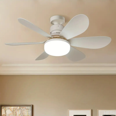 Socket Fan Light with Remote E27 Base 20.5'' Small Screw in Ceiling Fans with Lights 3 Speeds and 3 Color Dimmable Fan Light Bulb
