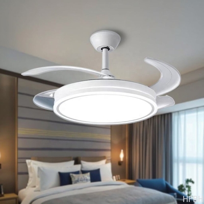 Contemporary Ceiling Light With Fan For Home Or Villa Metal Iron Copper For Ambient Lighting