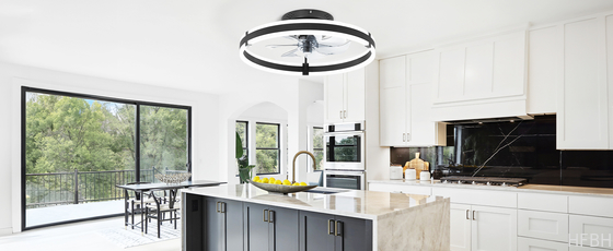 Remote Modern Flush Mount Led Fan Light Fandelier Ceiling Fans for Bedroom