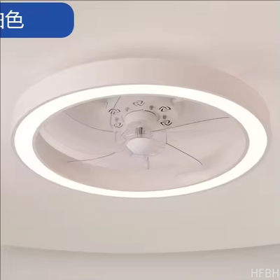 20 Inch Fan Light Deluxe Black and White Model Simple Dimmable 5 Blade Ceiling Fan Light with Light and Remote Control