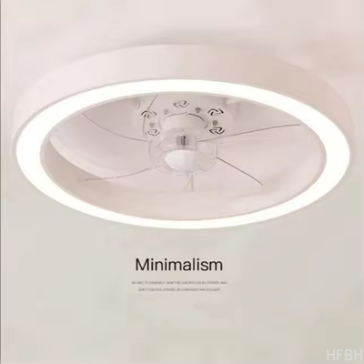 20 Inch Fan Light Deluxe Black and White Model Simple Dimmable 5 Blade Ceiling Fan Light with Light and Remote Control
