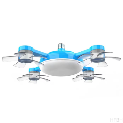 Shaped Fan Lamp Socket Fan Light with Remote Control Ceiling Fan with Light E27 Ceiling Drone Light for Home