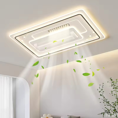 Hot Selling Fan Light Hotel Bedroom Living Room Decorative Recessed Smart Bladeless Ceiling Fan With Light and Remote