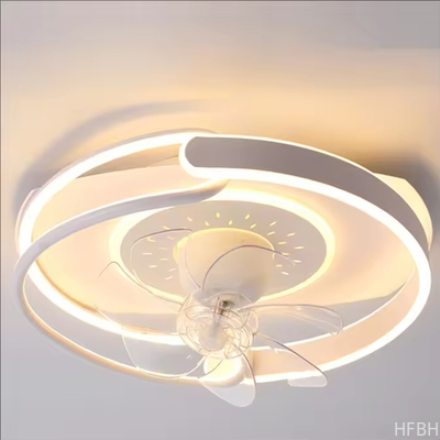 Simple Creative Bedroom Dining Room Fan Lamp Fashion Warm and Comfortable Three Colours Available Round Dining Room Fan Light