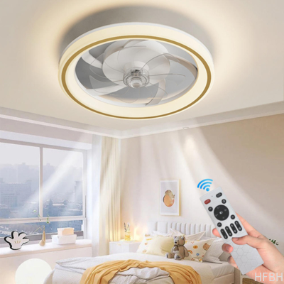 16.5 Inch Modern LED Ceiling Fan Light with Remote Control Chandelier Style DC Motor for Living Room Bedroom Home Decoration