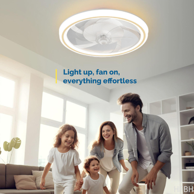 16.5 Inch Modern LED Ceiling Fan Light with Remote Control Chandelier Style DC Motor for Living Room Bedroom Home Decoration