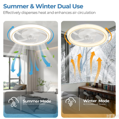 16.5 Inch Modern LED Ceiling Fan Light with Remote Control Chandelier Style DC Motor for Living Room Bedroom Home Decoration
