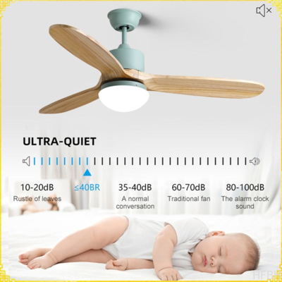 Modern Energy Saving Indoor Fan Lamp Decoration Plywood Blades Remote Control 48inch Modern Led Ceiling Fans