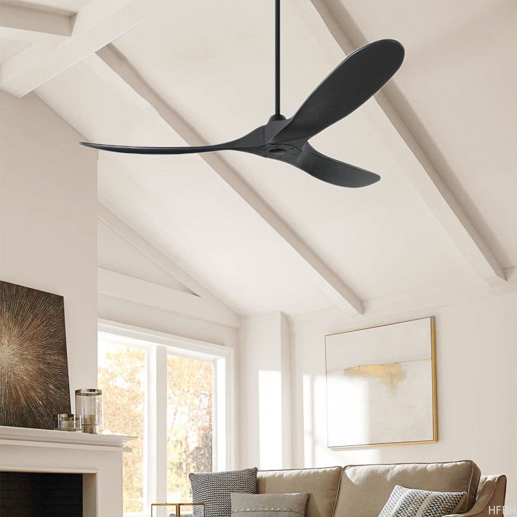 3 Wooden Blade Modern LED Ceiling Fans Indoor Outdoor Patio Ceiling Fan 60 Inch