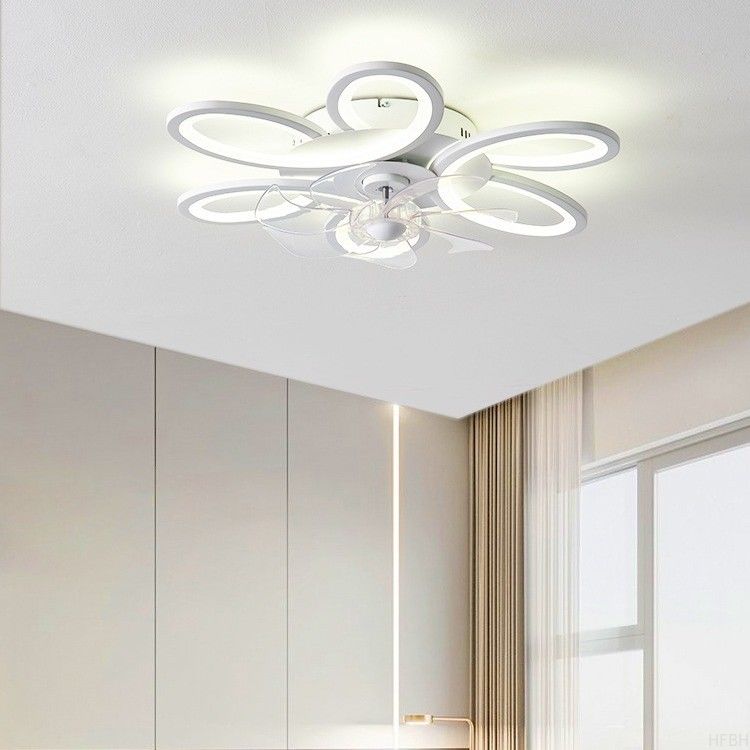 Modern Smart WiFi Remote Control Fan Light , LED Ceiling Music Speaker Fan Light