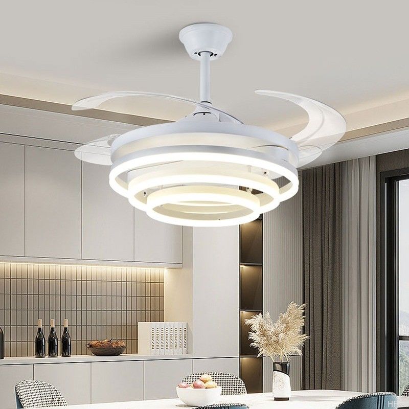 Bedroom Decor Nordic Ceiling Fan Remote Control Restaurant Ceiling Fan Lamp
