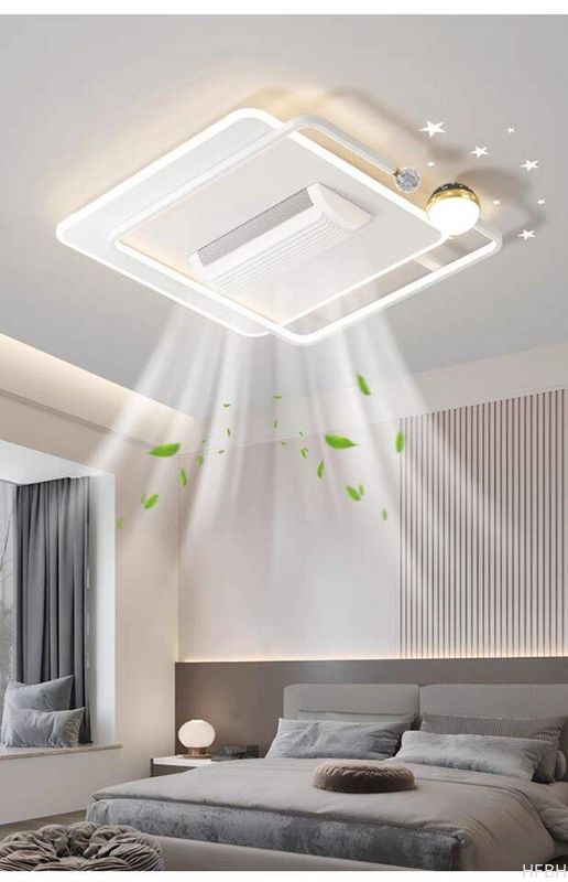 Three Color Strong Wind Ceiling Fan Light Anti Flicker Silent Ceiling Fan With Light And Remote
