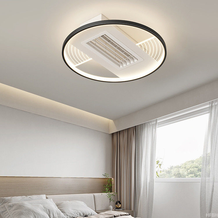 Minimalist Bladeless Ceiling Fan With Light ,  Multi Shape Electric Ceiling Fan With Remote