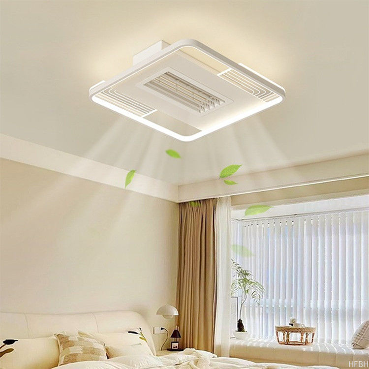 Minimalist Bladeless Ceiling Fan With Light ,  Multi Shape Electric Ceiling Fan With Remote