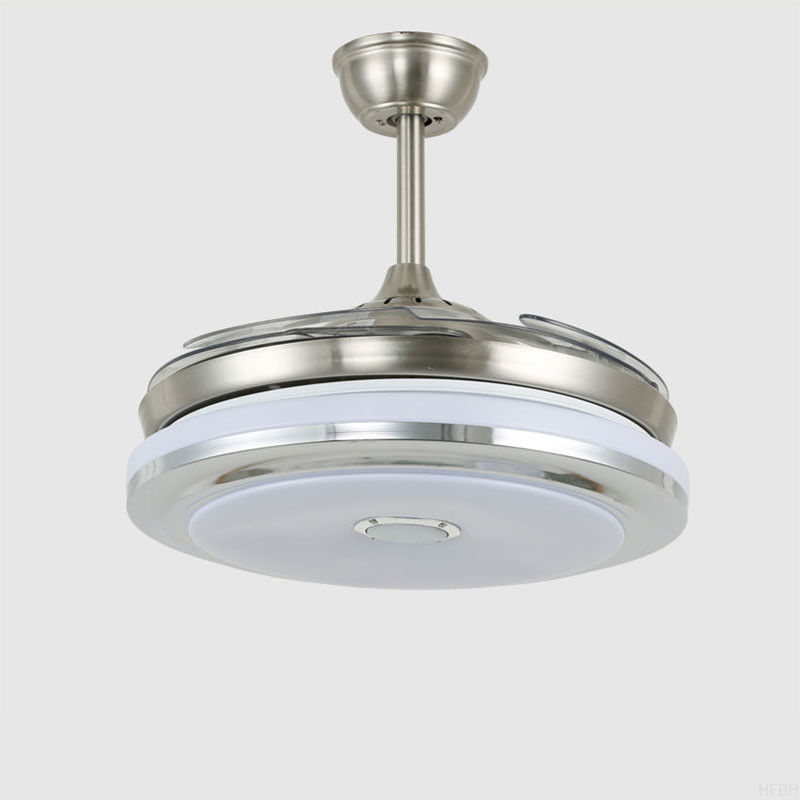 Vintage Home Ceiling Fans Customized Size Modern Flush Mount Ceiling Fan With Light