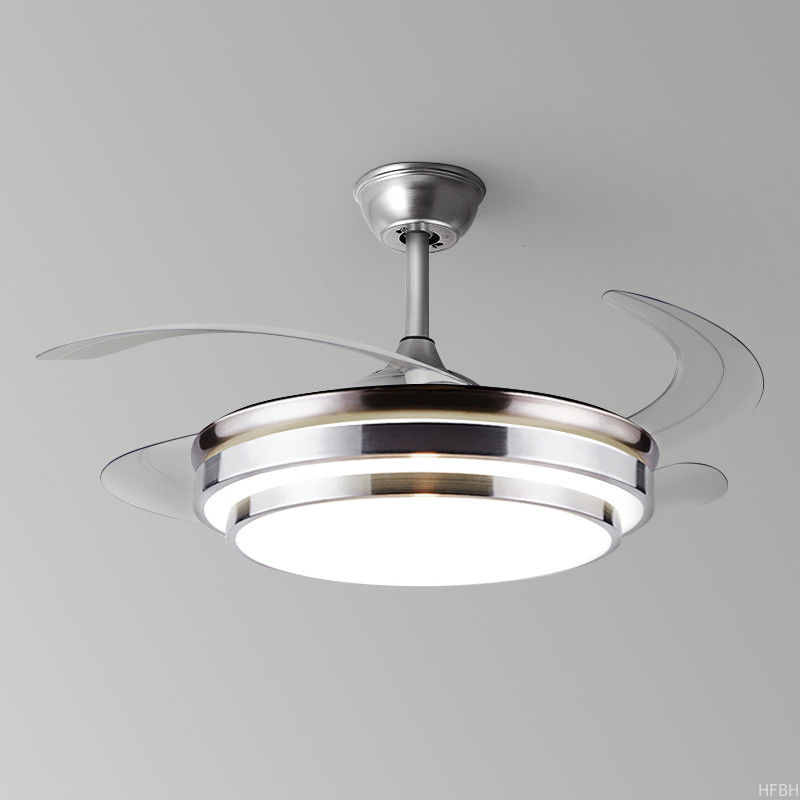 Remote Control LED Bedroom Ceiling Fan Modern Retractable Ceiling Fans With LED Lights