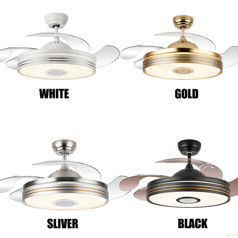 Bedroom Modern Ceiling Fans With Lights And Retractable Blades