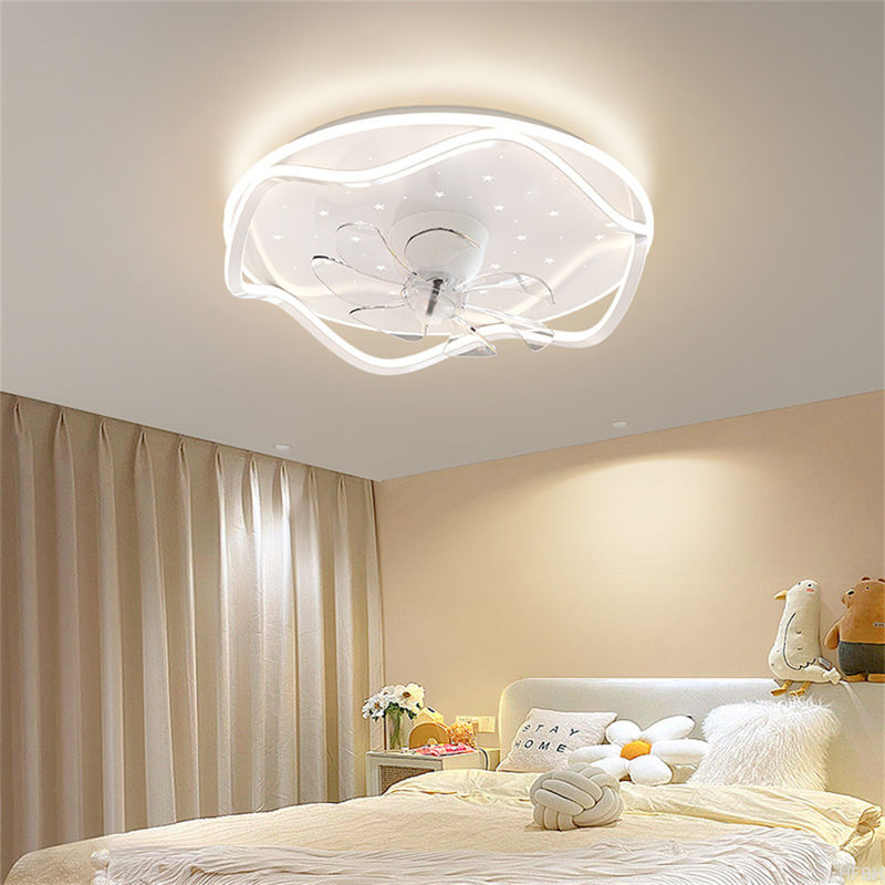 52 Flush Mount Bladeless Ceiling Fan With Light And Remote