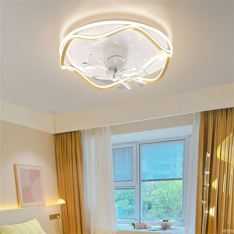 52 Flush Mount Bladeless Ceiling Fan With Light And Remote
