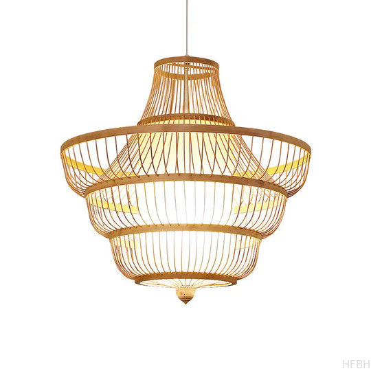 Bedroom Living Room Flush Mount LED Ceiling Fan / Rattan Ceiling Fan With Light