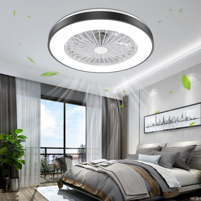 Low Noise 20 Inch LED Chandelier Ceiling Fan With LED Light And Remote Control