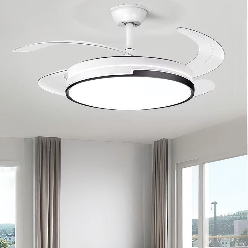 Remote Control LED Ceiling Fan Lights , Modern LED Invisible Ceiling Fan With Light