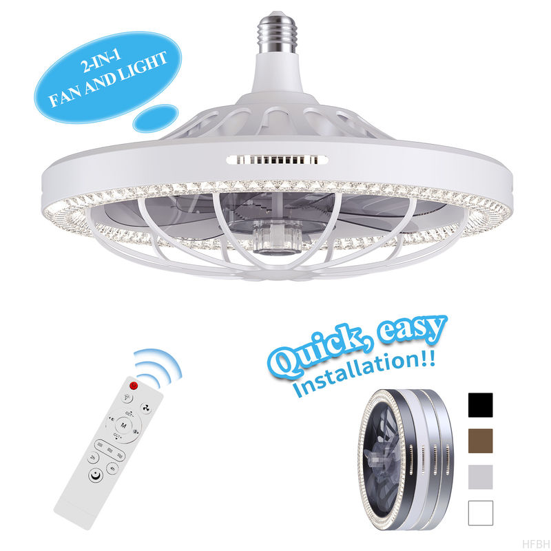 Moving Head Intelligent Dimming Home Decor Ceiling Fan 360 Rotating Remote Control