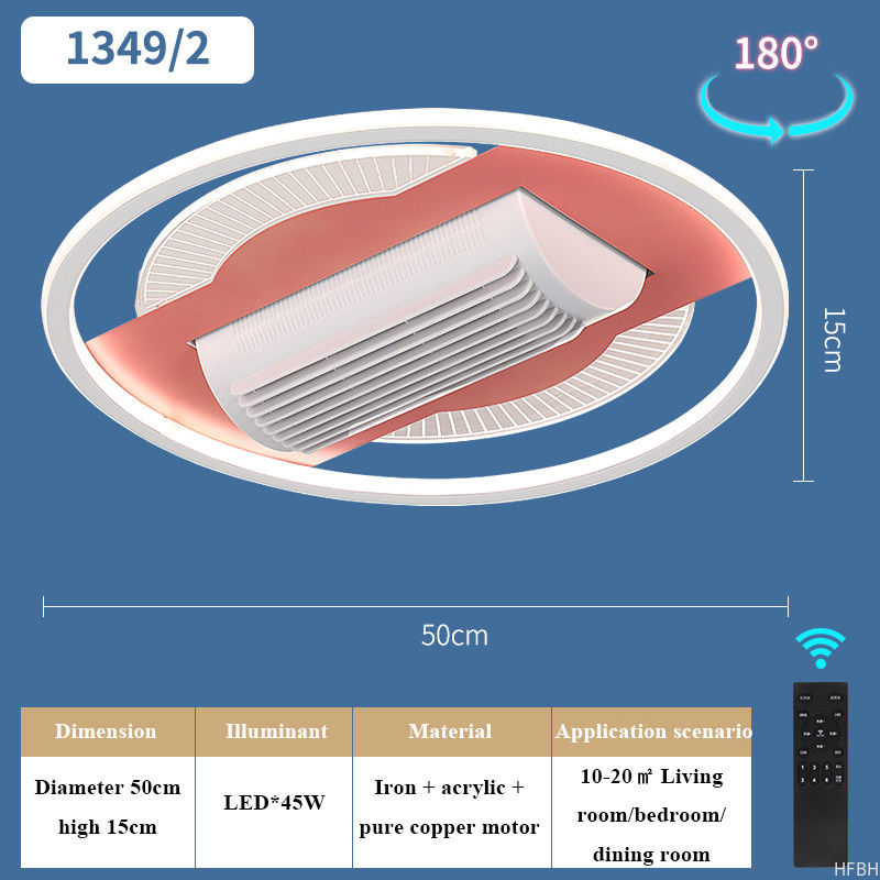 Remote Control Home Ceiling Fans 45W LED Silent Ceiling Fan With Light