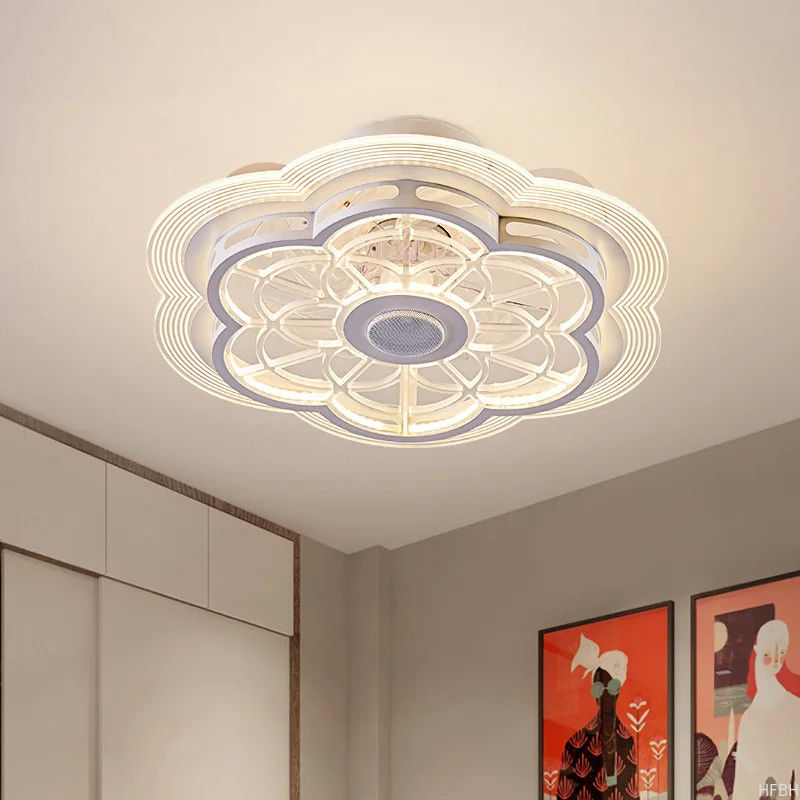 Simple Modern Living Room Ceiling Fan Light , Chandelier Ceiling Fan For Bedroom