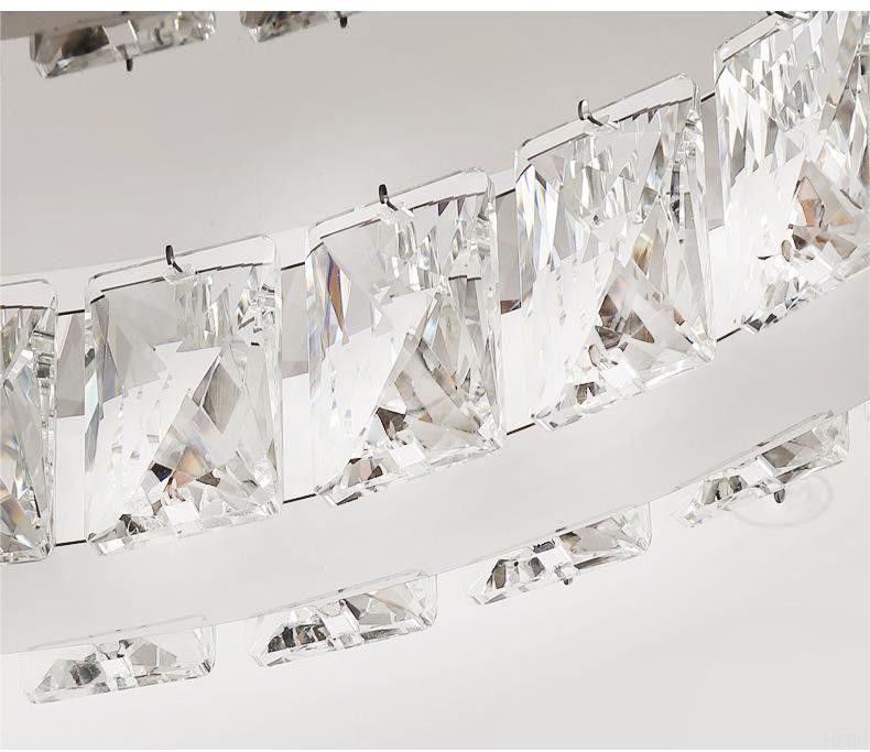 Light Luxury Crystal Ceiling Fan Light Nordic Silent Concealed Ceiling Fan With Light