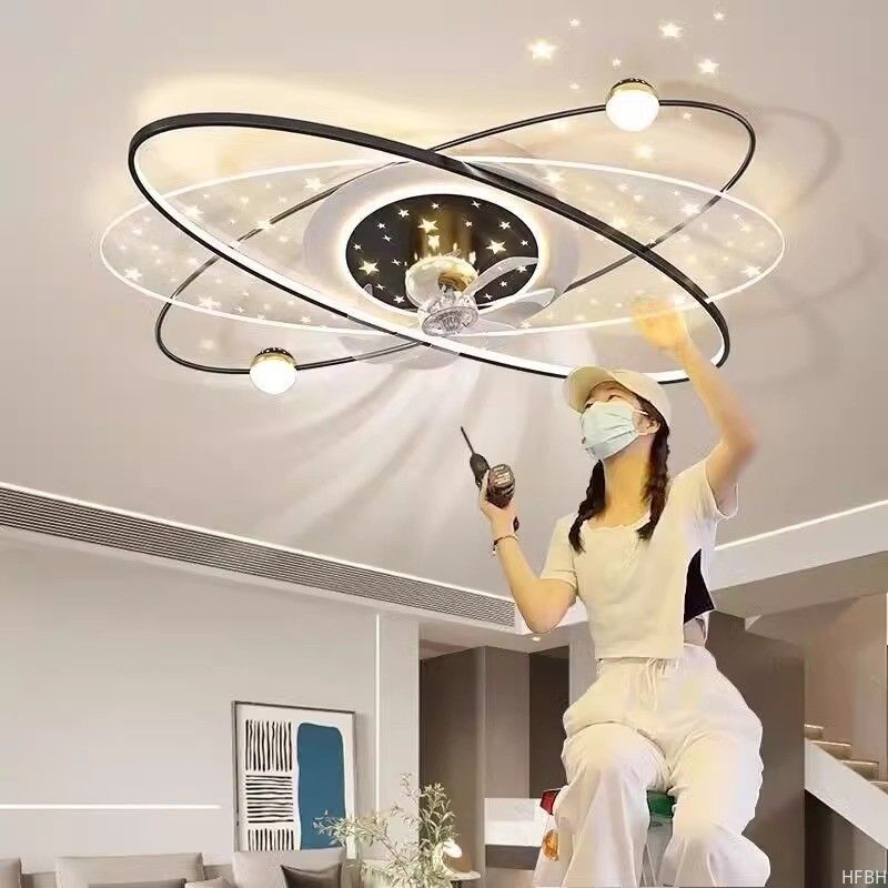 Energy Efficient Ceiling Fans Light , Oscillating Ceiling Fan With Remote Control