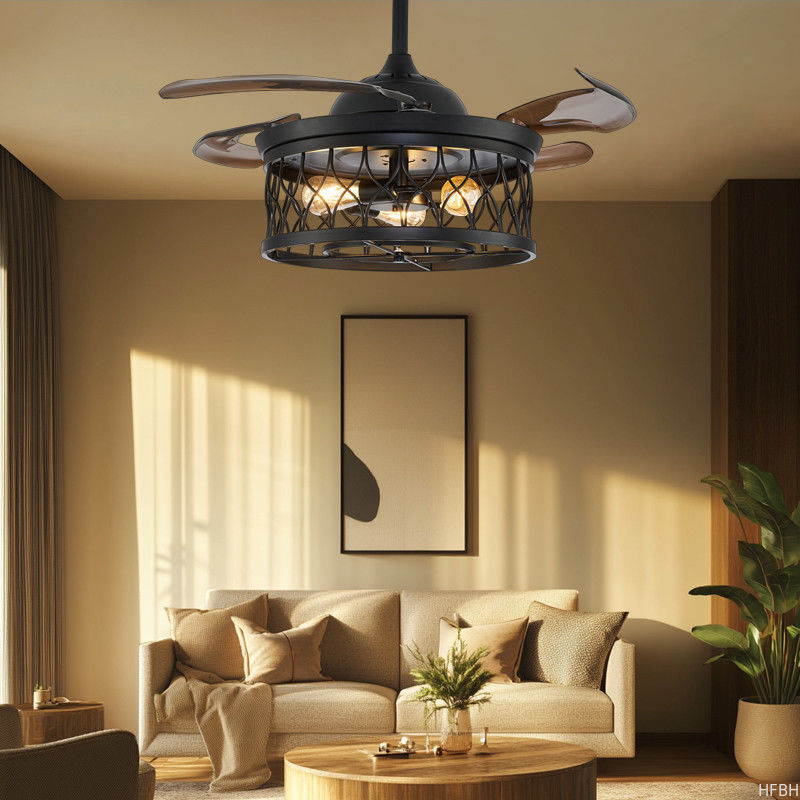 Energy Saving Ceiling Fan Remote Control Industrial Style Ceiling Fans For Home