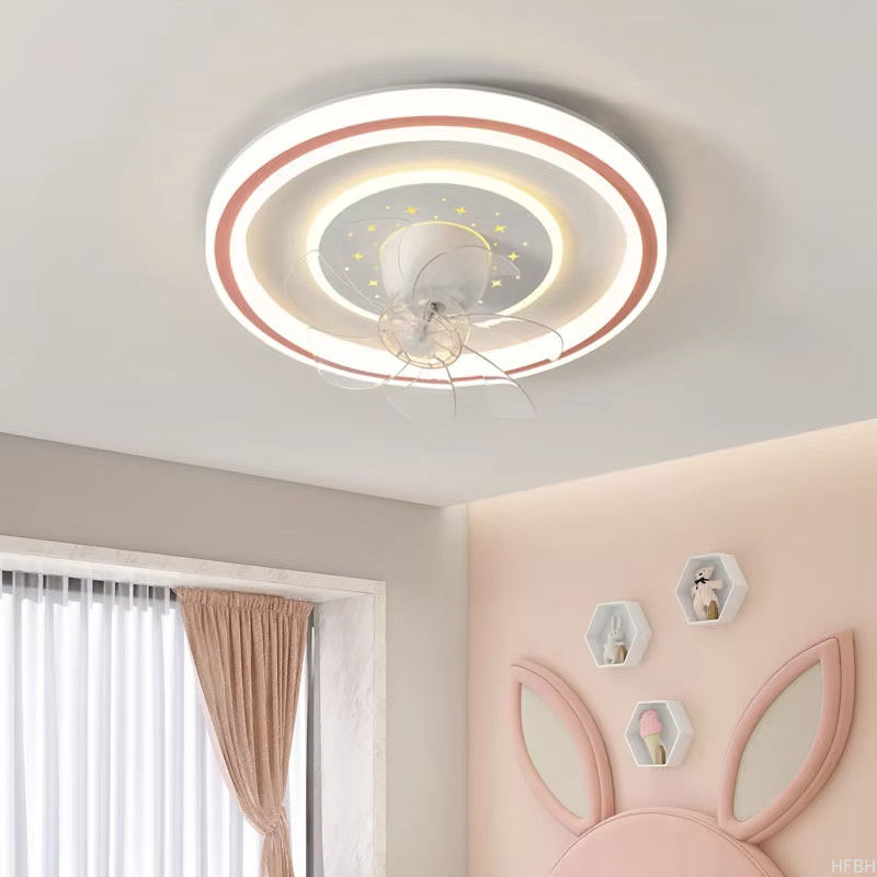 Modern Minimalist Ceiling Fan Light , Creative Lighting Ceiling Fans Remote Control