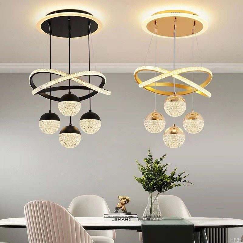 Custom Crystal Ceiling Fan Light , Chandelier Ceiling Fan With Pendant Light
