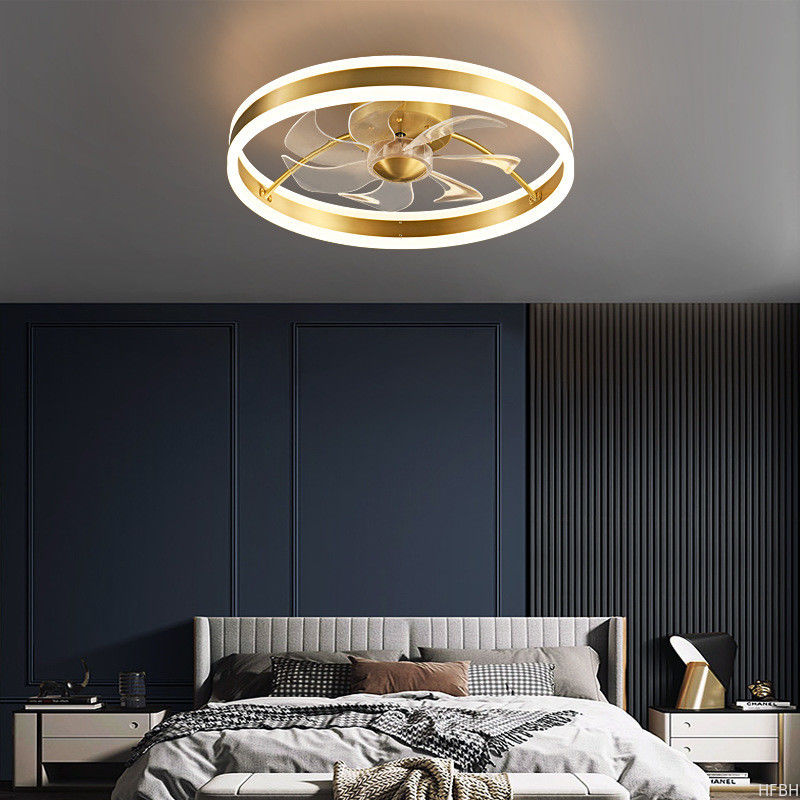 Simple Indoor Fan Light Energy Saving Decorative Ceiling Fans With Lights For Living Room