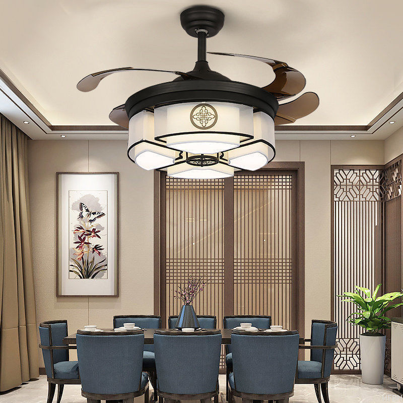 Safe Indoor Fan Light Remote Control Ceiling Lighting Chandelier With Fan