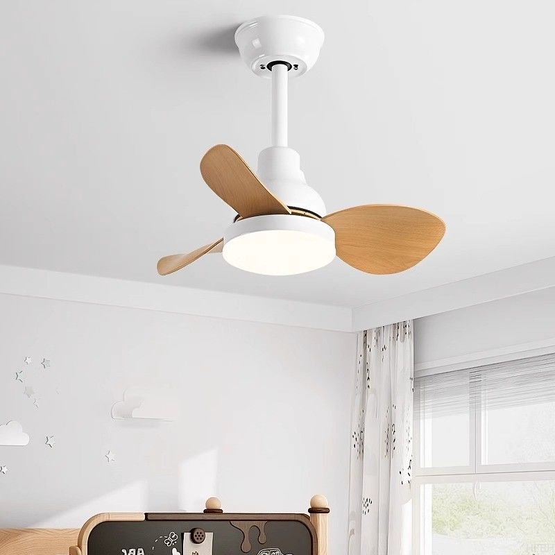 Solid Wood Ceiling Fan 22 inch Silent Fan Pendant Light Variable Frequency