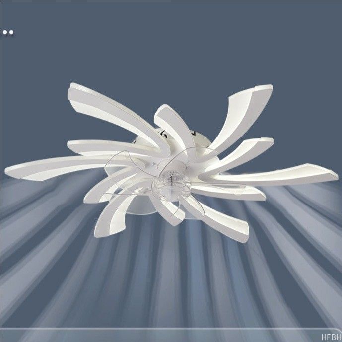 Scandinavian Morden Light Luxury Living Room Ceiling Fan Lamp Bedroom Ceiling Fan Light High End Electric Fan Integrated Lamp