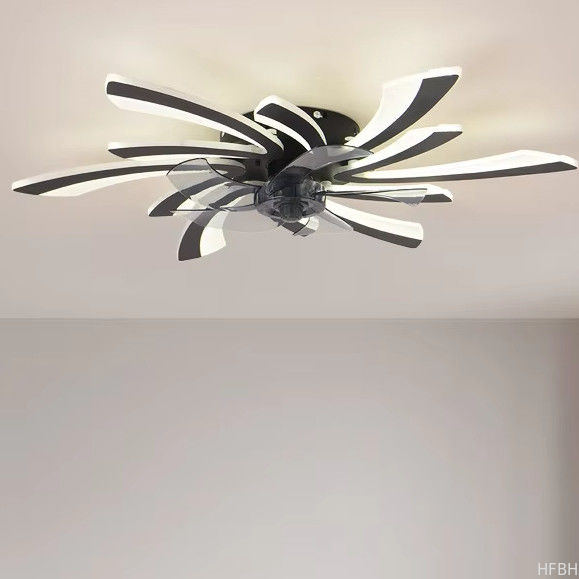 Scandinavian Morden Light Luxury Living Room Ceiling Fan Lamp Bedroom Ceiling Fan Light High End Electric Fan Integrated Lamp