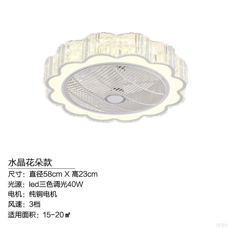 HFBH LED Ceiling Fan Bedroom pink Color Child Room Design Simple Safety Ceiling Fan