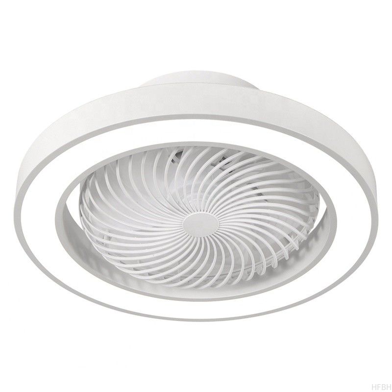 XD1 48cm Small Modern Bladeless Ceiling Fan with Led Light Remote Control Flush Mount Living Room Bedroom Children Invisible