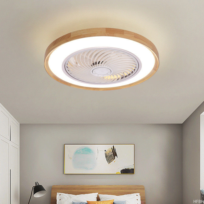 New Bedroom Wood LED Ceiling Fan Lamp with Remote Control Home Decorative Lighting Fans Ceiling Fan with Light